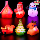 6PCS Christmas Light Up Bath Toys