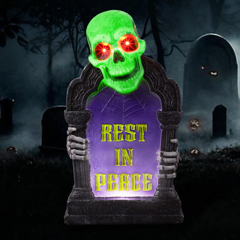 Halloween Graveyard Decorations Outdoor 3D Plastic Tombstone