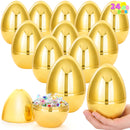 24Pcs Large Plastic Golden Easter Eggs, 6 Inches Jumbo Eggs Fillable