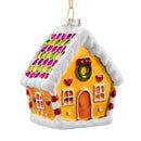 Mini Christmas Gingerbread Cottage Glass Ornament