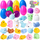 24 Pcs Easter Prefilled Eggs with Mochi Squishy Toys