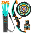 Kids Bow and Arrow Set, LED Light Up Archery Toy - Aqua Blue