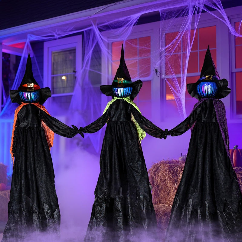 48in Halloween Witch Yard Stakes, 3 Pack