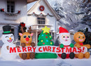 8 FT Long Christmas Inflatable Decoration Four Xmas Characters and Christmas Tree