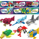24 Packs Valentines Day Cards with Sea Animal Building Blocks for Gifts Party Favor