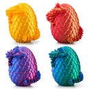4 Pcs 3D Printed Dragon Eggs with Laser Dragon, Cool Articulated Toys for Kids