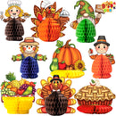 9 Pcs Thanksgiving Honeycomb Decorations Set