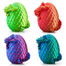 4 Pcs 3D Printed Dragon Eggs with Laser Dragon, Cool Articulated Toys for Kids