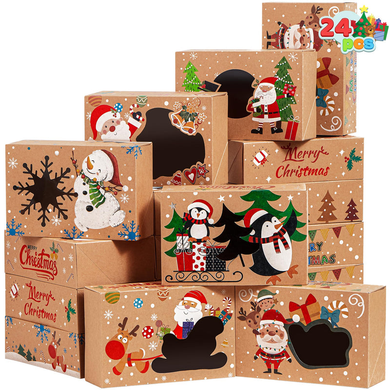 12PCS Christmas Cookie Boxes for Gift Giving