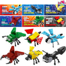 24 Packs Valentines Day Cards with Animal Building Blocks for Gifts Party Favor