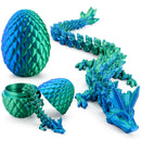 3D Printed Dragon Eggs with 12" Laser Blue-Green Dragon Inside