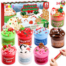 Dessert Slime Advent Calendar, 24 Days Christmas Countdown Calendar Kit