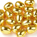 36Pcs Gold Easter Eggs 2.3" Metallic Plastic Empty Eggs Fillable for Easter Hunt