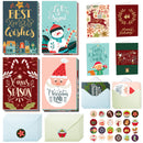 24 PCS Christmas Cards with Envelopes and Stickers