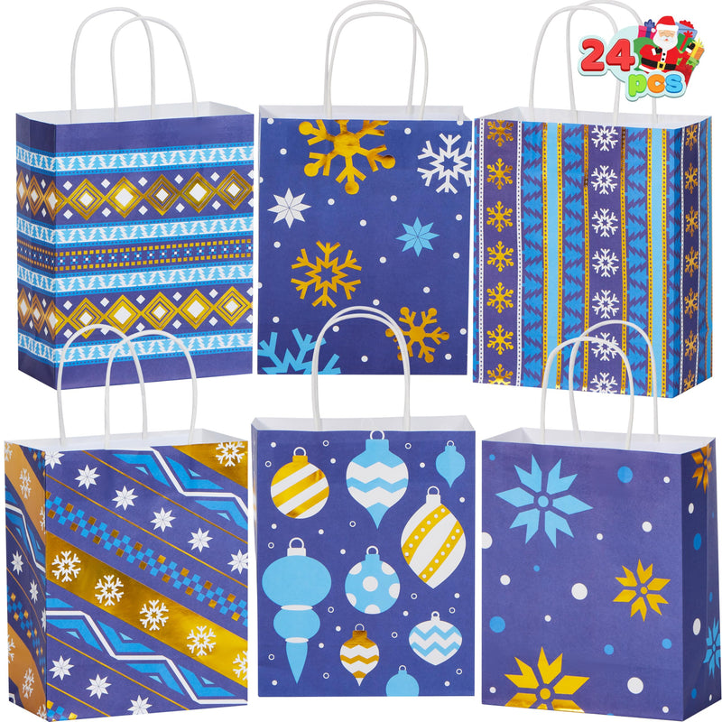 24 PCS Christmas Kraft Gift Bags