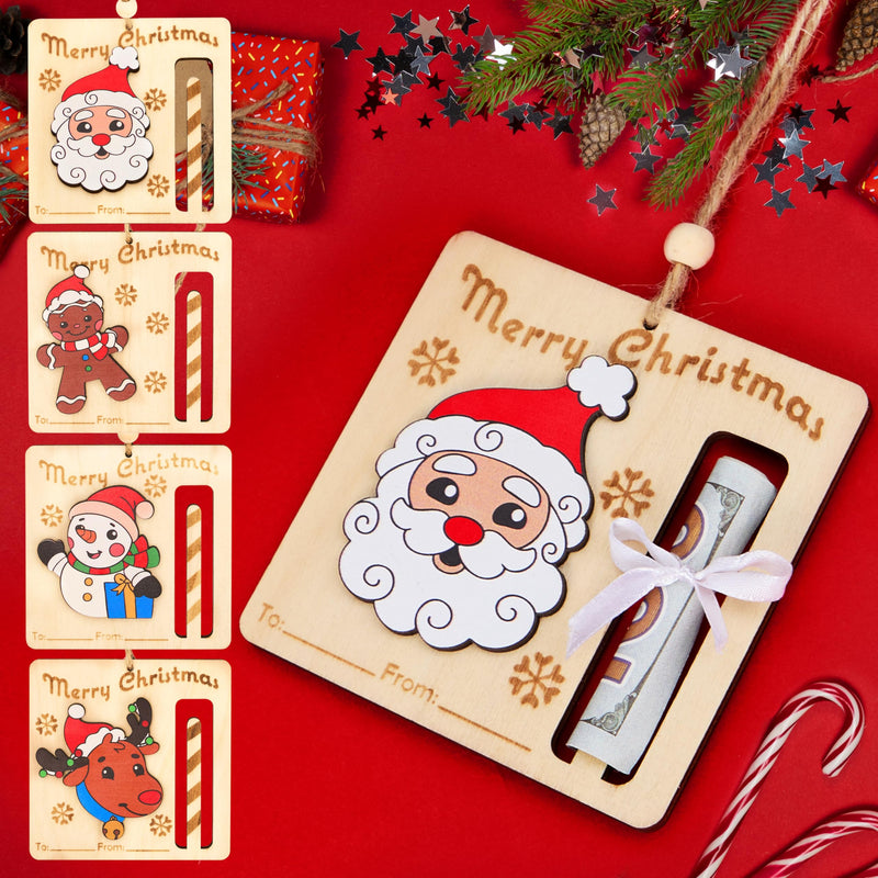 8 Pcs Christmas Money Holders for Cash Ornaments, Card Holder Display for Christmas Party Decorations