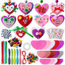 Valentines Day 264 Pcs DIY Heart Felt Craft Set