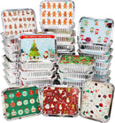 48 Pcs Christmas Cookie Tins with Lids for Gift Giving