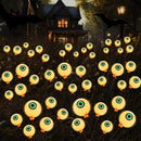 Halloween Decorations Outdoor Solar Scary Eyeball Lights-Warm White