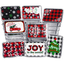 24-Piece Rectangular Holiday/Christmas Foil Containers with Lids