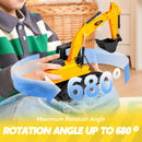 2.4Ghz RC Excavator Toy with Light for Kids Birthday Gift