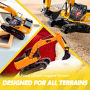 2.4Ghz RC Excavator Toy with Light for Kids Birthday Gift