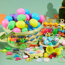 200Pcs 2.3in Prefilled Eggs Packed with Assorted Toys for Easter Egg Hunt