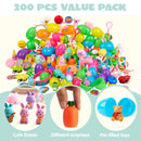 200 Pcs Prefilled Easter Eggs with Toys & Stickers, Easter Party Favors for Kids