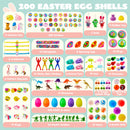 200 Pcs Prefilled Easter Eggs with Toys & Stickers, Easter Party Favors for Kids