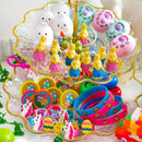 200 Pcs Prefilled Easter Eggs with Toys & Stickers, Easter Party Favors for Kids