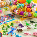 200 Pcs Prefilled Easter Eggs with Toys & Stickers, Easter Party Favors for Kids