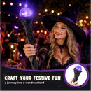 Halloween LED Witch Staff, Light Up Magic Vintage Walking Cane