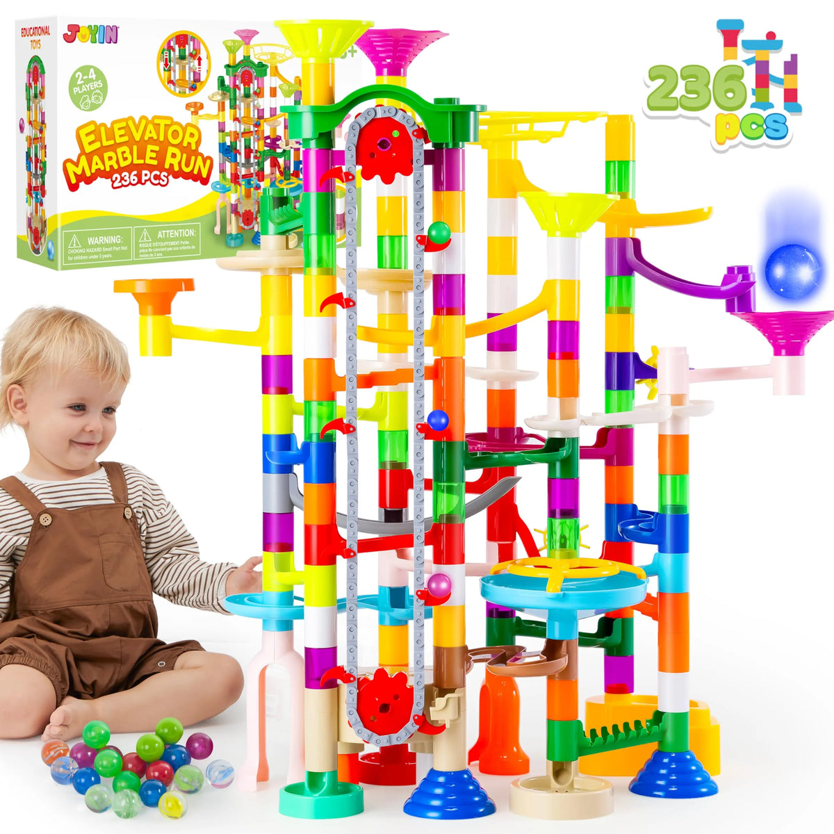 236Pcs with Motorized Elevator Construction STEM Educational Building