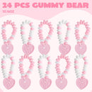 24PCS Valentines Day Candy Bracelets - Party Favor, Holiday Reward