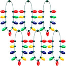 24 Packs Christmas 9 LED Light Up Bulb Necklaces Costume Accessories