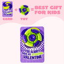24 Packs Valentine's Day Plastic Fidget Spinners with 6-Design Gift Cards