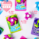 24 Packs Valentine's Day Plastic Fidget Spinners with 6-Design Gift Cards