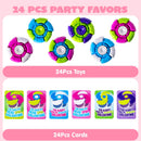 24 Packs Valentine's Day Plastic Fidget Spinners with 6-Design Gift Cards