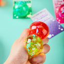 24 Packs Valentine’s Day Stretchy Balls with Cards, Classroom Exchange Gift for Kids