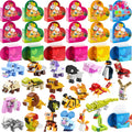 Animal Building Blocks Valentines Heart Boxes Filled for Kids Valentines Cards