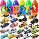 24Pcs Cars Prefilled Easter Eggs