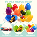24Pcs Cars Prefilled Easter Eggs