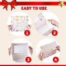 24 Pcs Christmas Cookie Boxes, Gold Foil Treat Boxes with Windows 9 "x 6.2" x 3 "