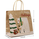 24Pcs Christmas Kraft Gift Bags with Assorted Christmas Prints