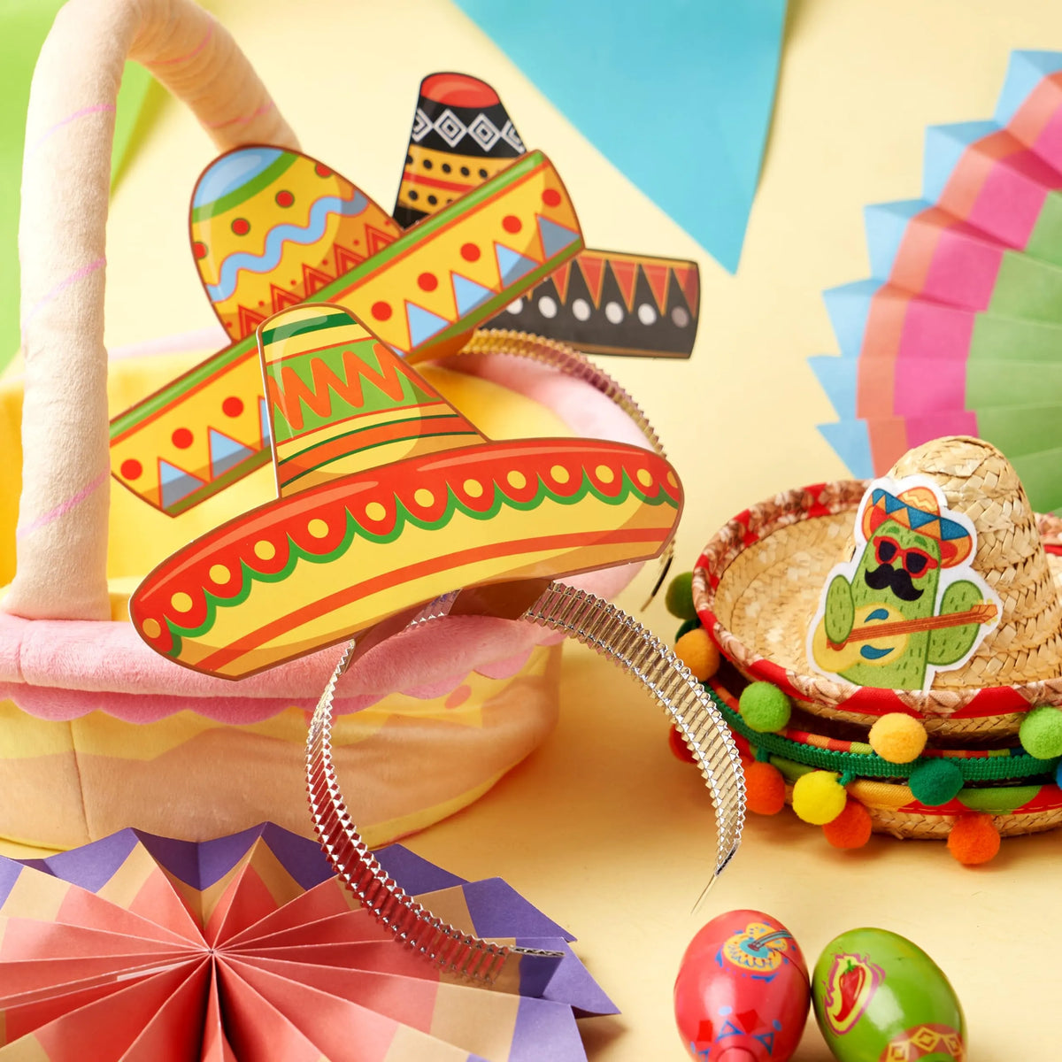 24-Pack Cinco De Mayo Beaded Necklaces - Mexican Fiesta Party Decorations & Favors (16.5 Inches)