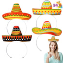 24Pcs Cinco de Mayo Sombrero Headbands for Mexican Themed Fiesta Party