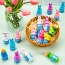 24Pcs Easter Bubble Wands, 8 desigs Bubble Wands with Animal and Easter Egg Characters