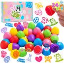 24 Pcs Easter Egg Stampers Self Inking Toys for Egg Hunt, Party Favors & Classroom Prizes