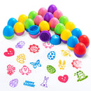 24 Pcs Easter Egg Stampers Self Inking Toys for Egg Hunt, Party Favors & Classroom Prizes