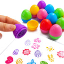 24 Pcs Easter Egg Stampers Self Inking Toys for Egg Hunt, Party Favors & Classroom Prizes